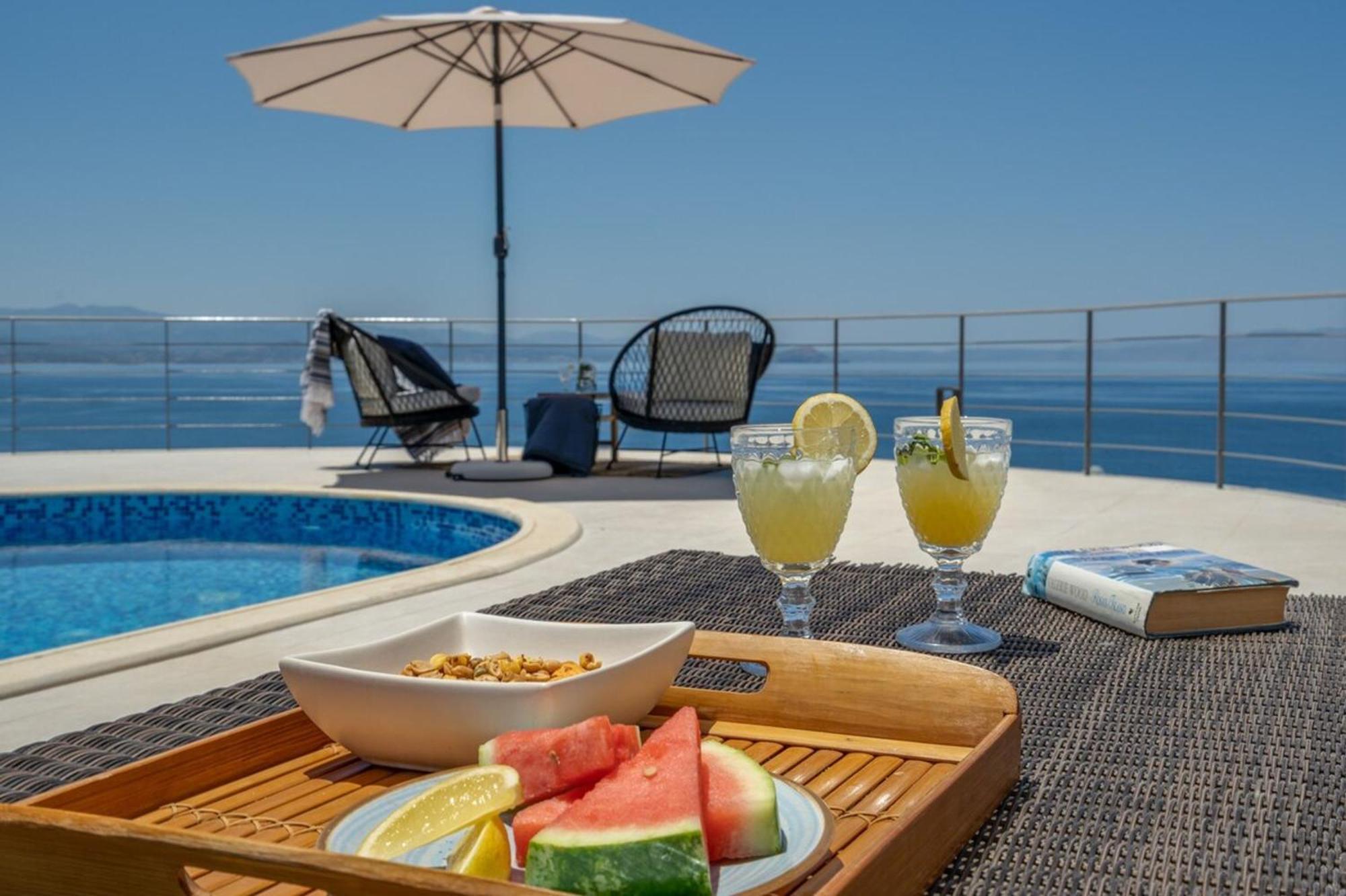 Villa Hemera Ocean View Private Heated Pool Horafákia Kültér fotó