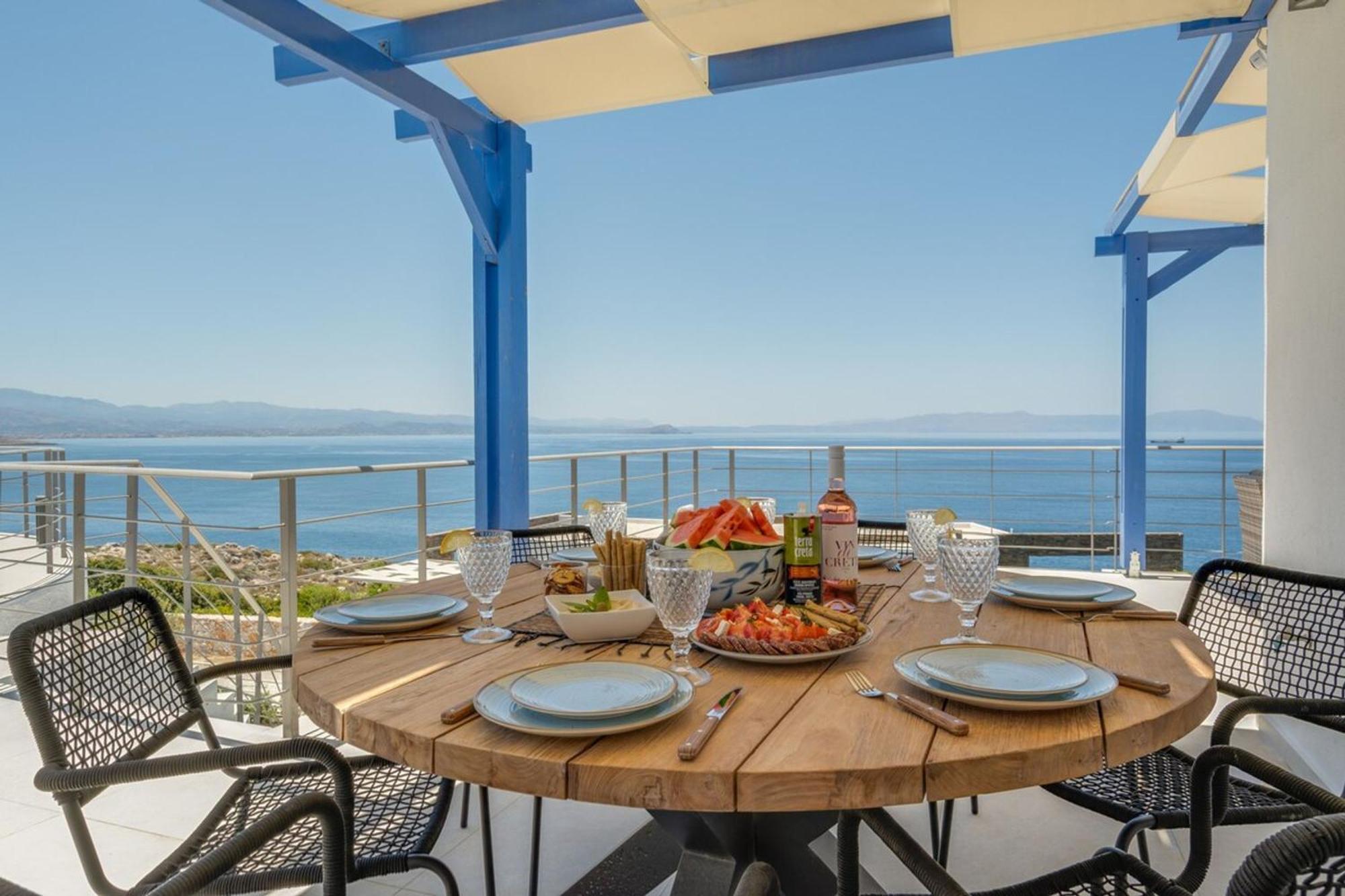 Villa Hemera Ocean View Private Heated Pool Horafákia Kültér fotó