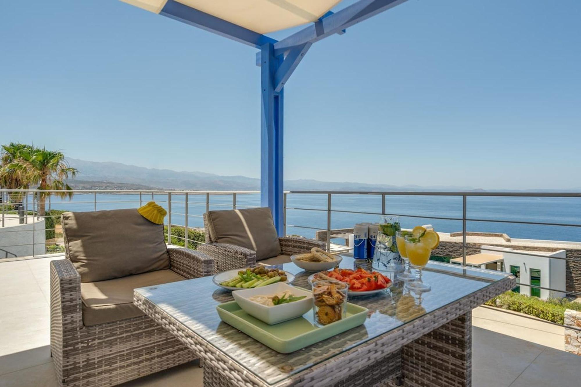 Villa Hemera Ocean View Private Heated Pool Horafákia Kültér fotó
