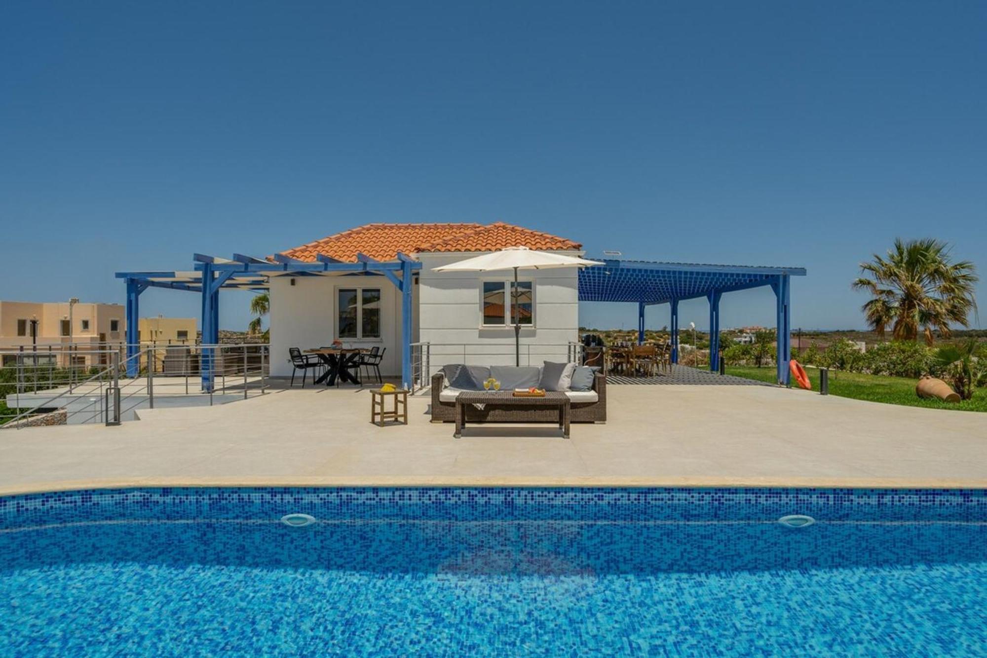 Villa Hemera Ocean View Private Heated Pool Horafákia Kültér fotó
