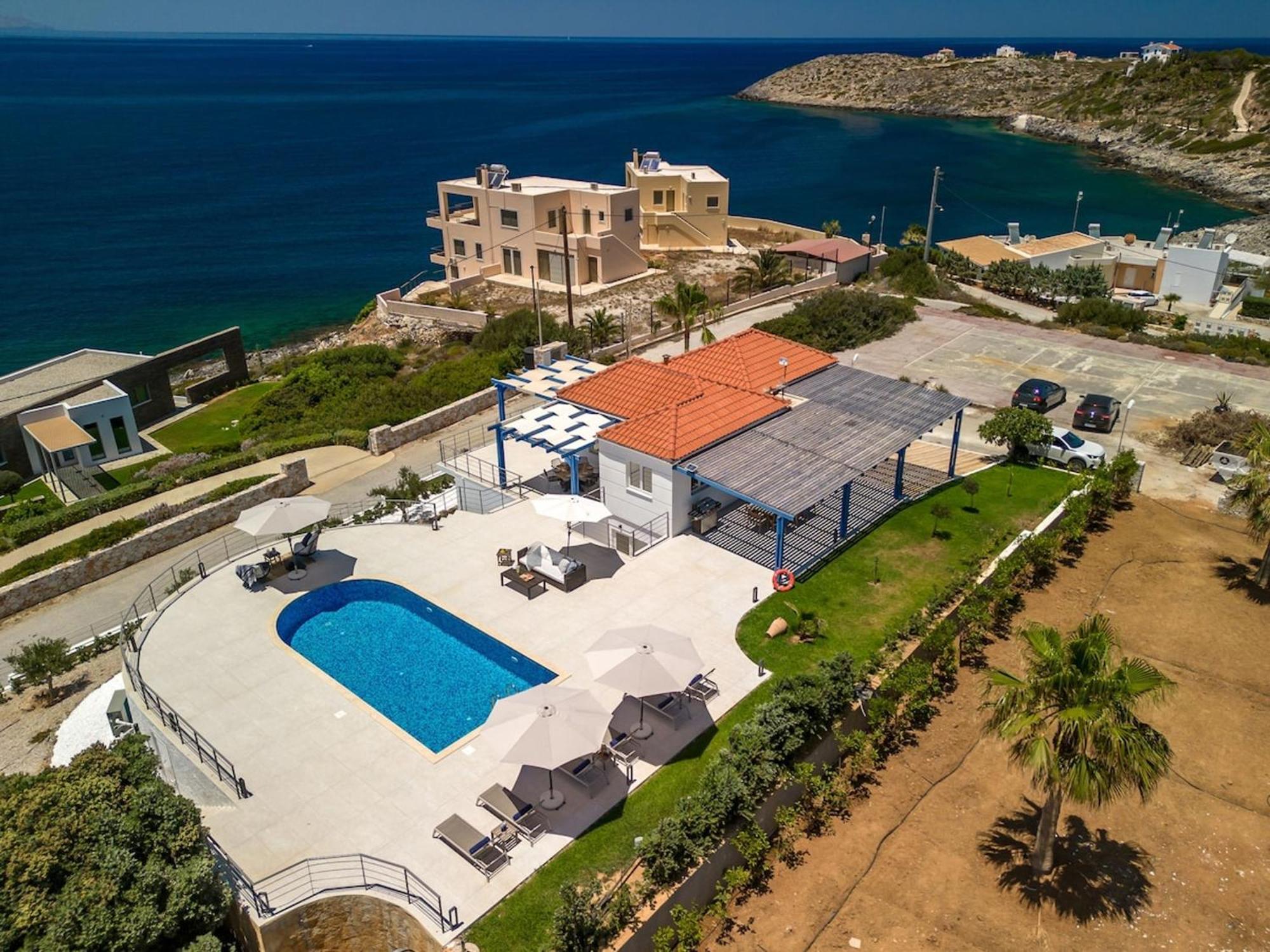 Villa Hemera Ocean View Private Heated Pool Horafákia Kültér fotó