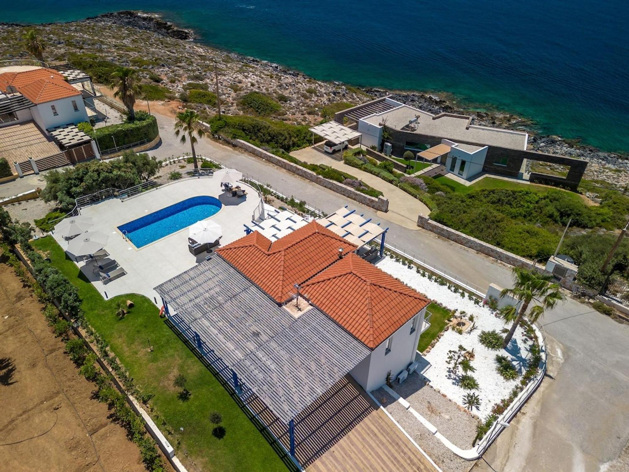 Villa Hemera Ocean View Private Heated Pool Horafákia Kültér fotó