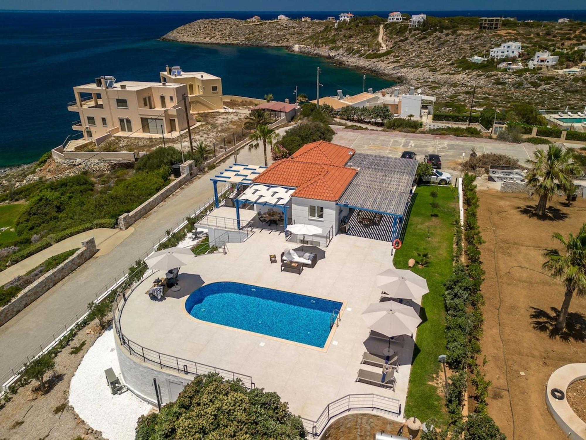 Villa Hemera Ocean View Private Heated Pool Horafákia Kültér fotó