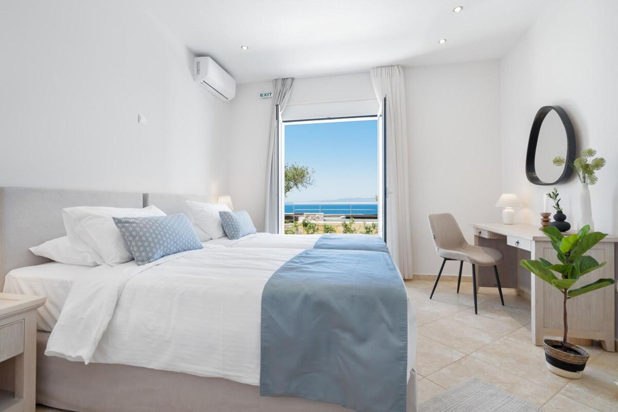 Villa Hemera Ocean View Private Heated Pool Horafákia Kültér fotó