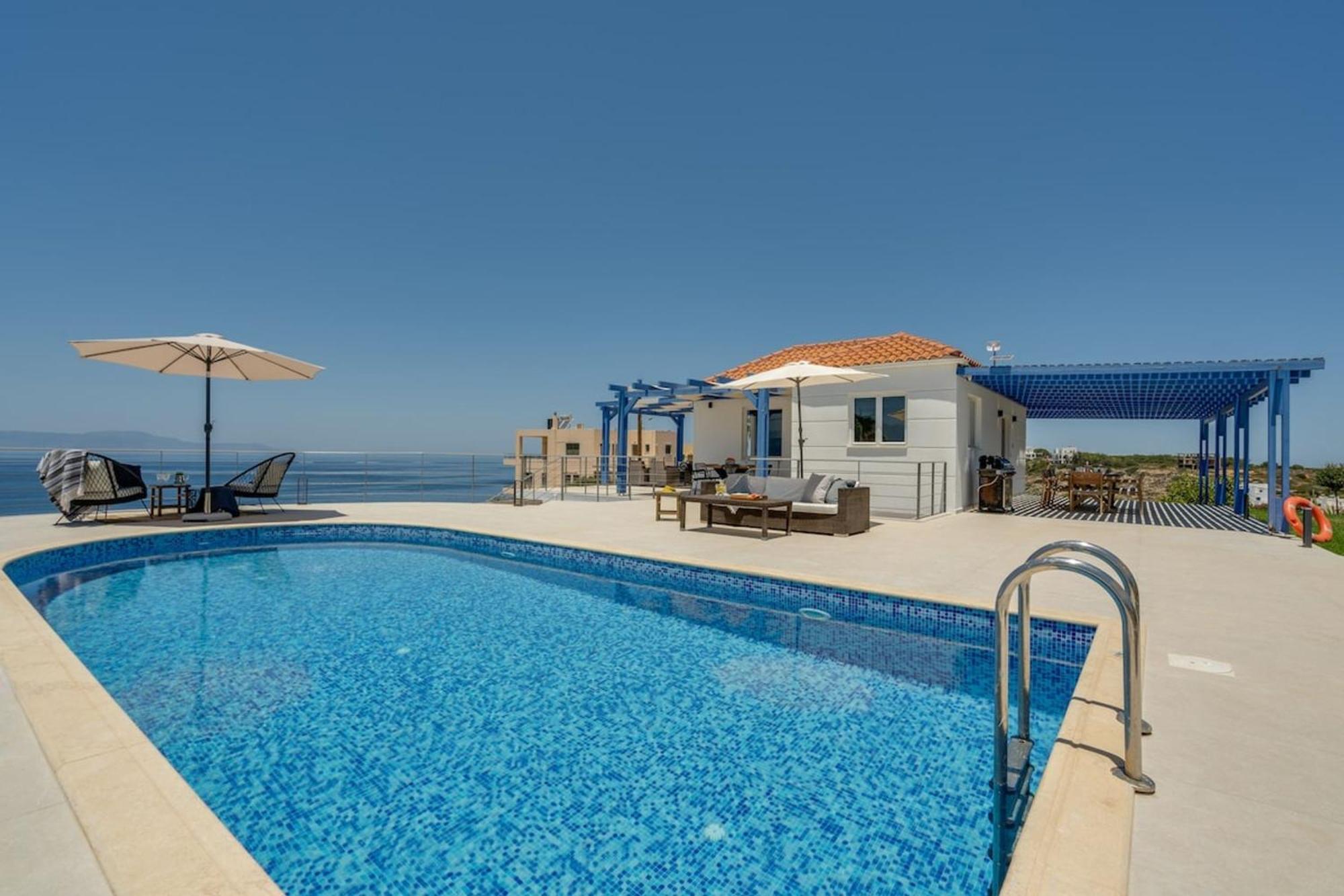 Villa Hemera Ocean View Private Heated Pool Horafákia Kültér fotó